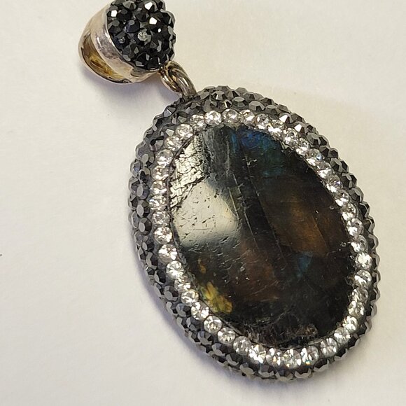 Labrodite Oval Pendant Sterling Silver - Picture 1 of 11